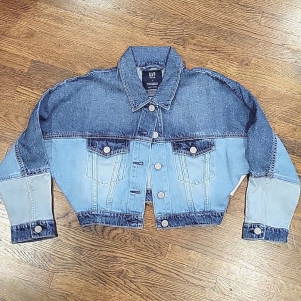 Gap Teen Girls Dolman Cropped Denim Retro Jacket